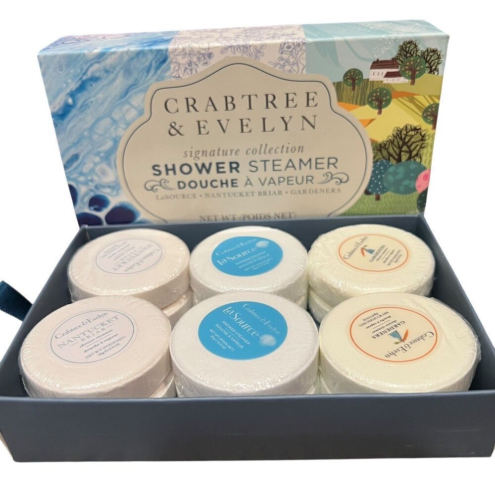 Crabtree & Evelyn Signature Collection Shower Steamer Tablets ~ Box of 12 Gift